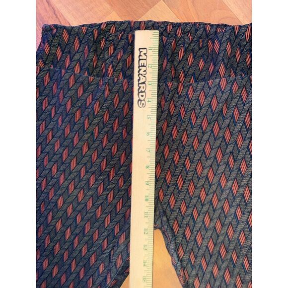 Lularoe Women's Leggings‎ Tall And Curvy, No Sz Tag M ? Orange Brown Black - Picture 8 of 9